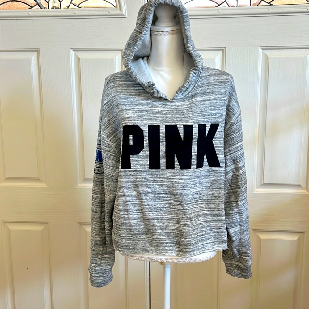 PINK Cropped Hoodie